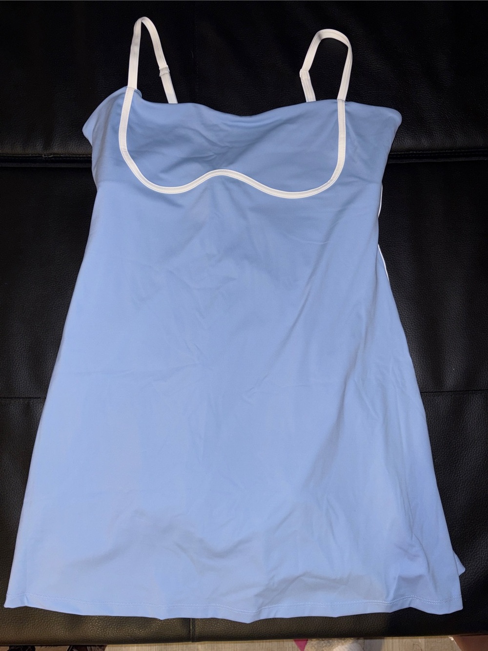 Light Blue Athletic Dress with White Trim